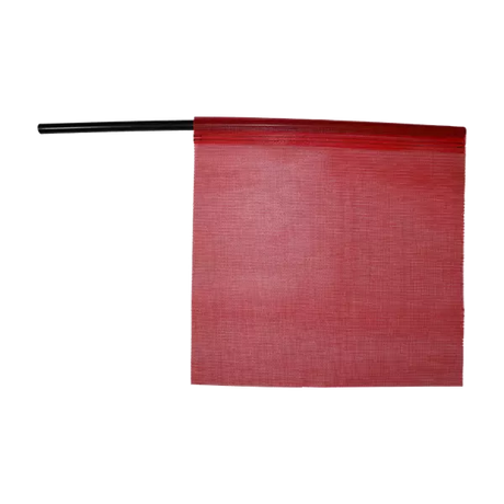 Red Mesh flag with Plastic Staff