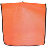 Flo Orange Wire Loop Mesh Flag with Edge Binding