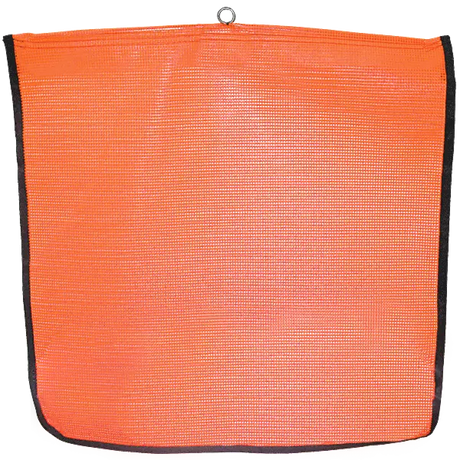 Flo Orange Wire Loop Mesh Flag with Edge Binding