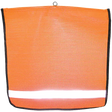 Reflective Flo-Orange Mesh Wire Loop Flag features durable vinyl, reinforced edges, and a protective sleeve for longevity.
