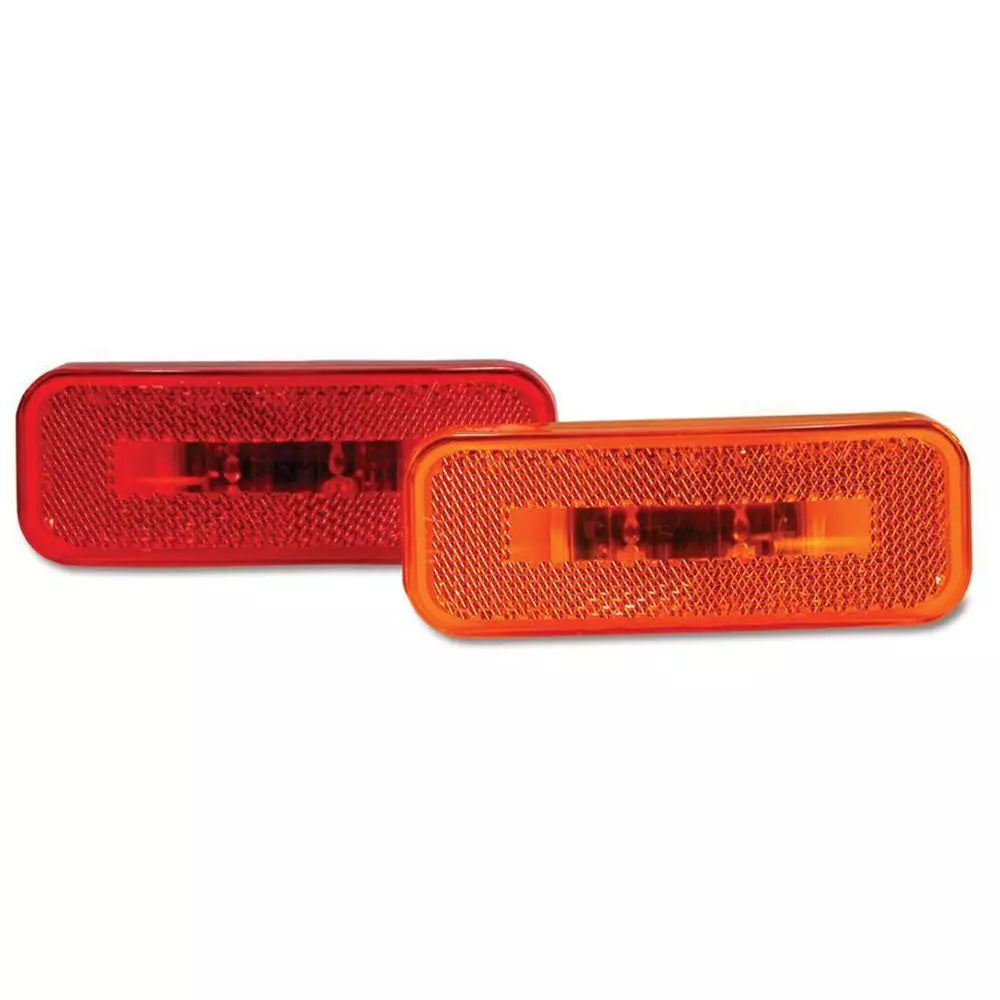 4" x 1.5" Amber or Red Lamp w/Reflex, 1 Wire