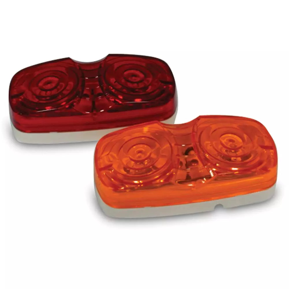 4" x 2" Amber or Red Sealed Bullseye Light and Chrome Plated Bracket for 120 Series Lights