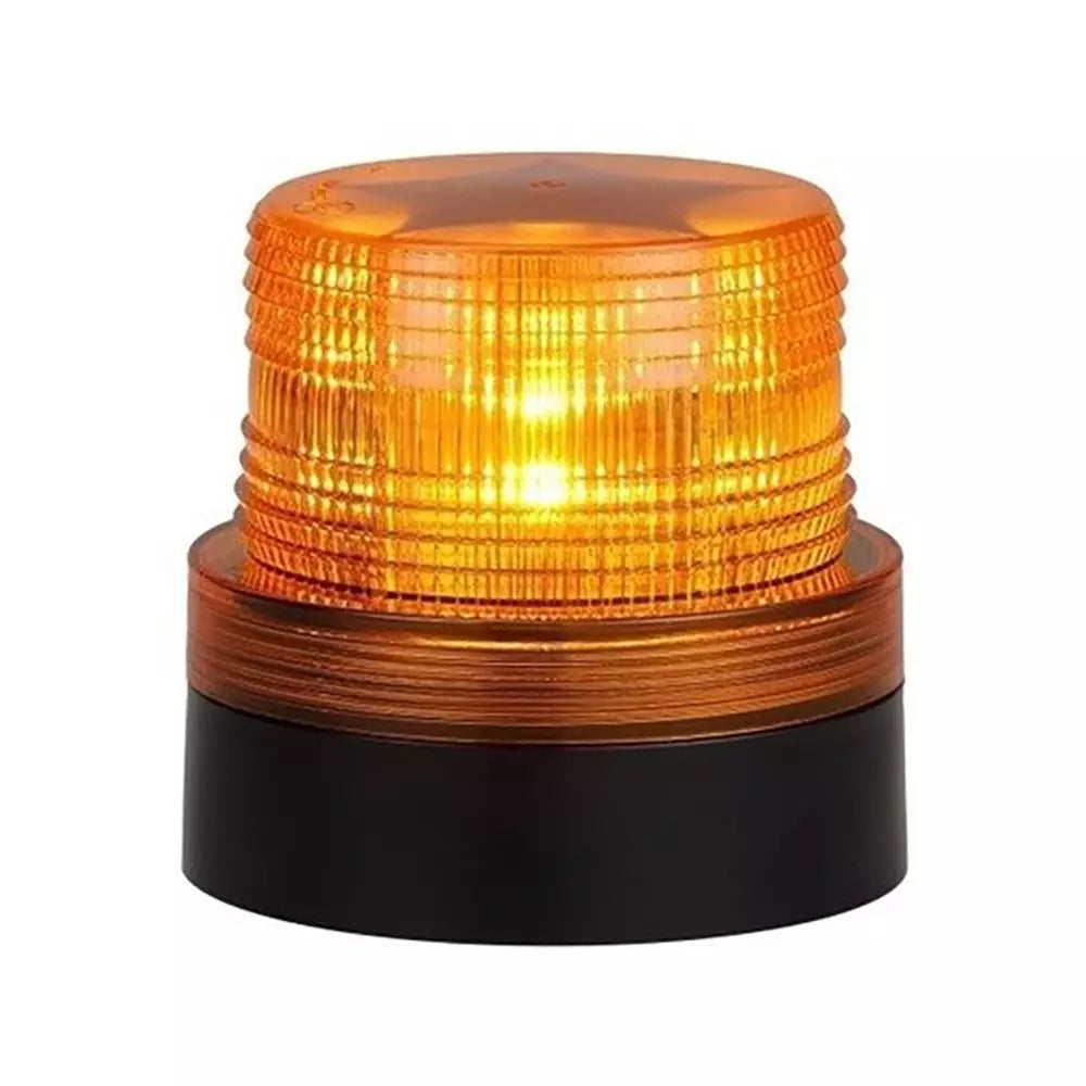 Amber or Red Magnetic LED Beacon, Battery Operated w/ Dual Strobe Patterns