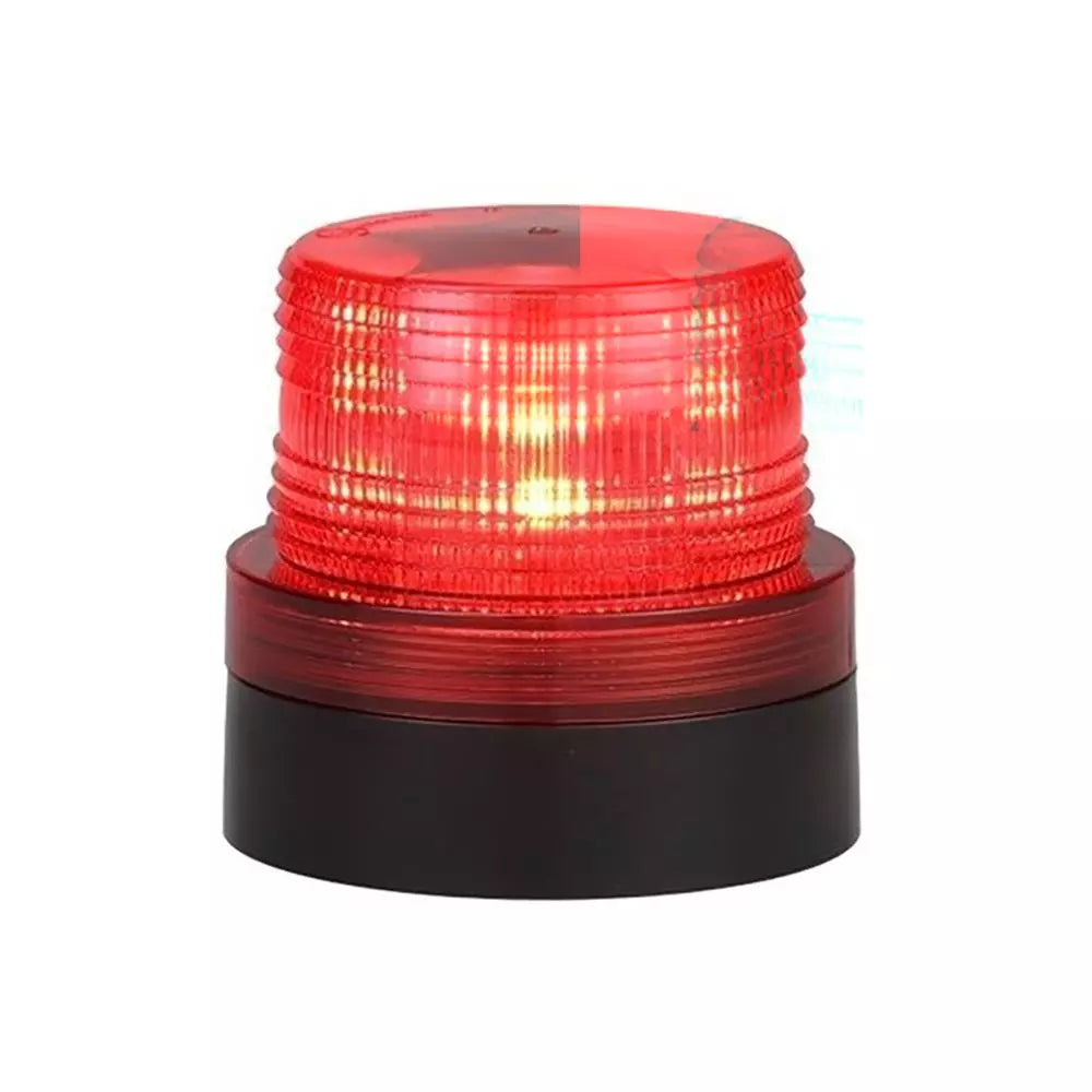 Amber or Red Magnetic LED Beacon, Battery Operated w/ Dual Strobe Patterns