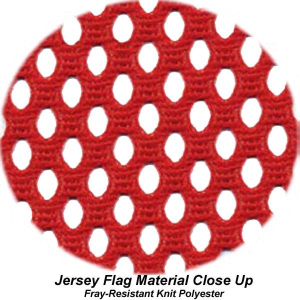 Close up of Red Jersey Material for the flags