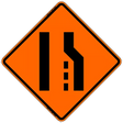 Merge Left 36 Inch Road Sign for Traffic Control
