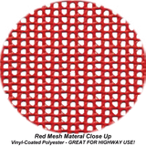 Red Mesh Wire Loop Flag