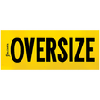 A yellow and black wooden oversize load sign by Ms Carita SafeTruck