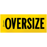 A yellow and black wooden oversize load sign by Ms Carita SafeTruck