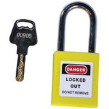 Thermoplastic Padlocks w/ Steel Shackles