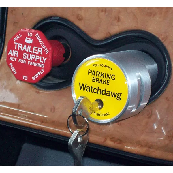 Watchdawg Locking Parking Brake Air Valve Knob Chrome Plated EZ