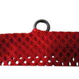 Durable Red Jersey Mesh Wire Loop Flag with reinforced edges, perfect for long-lasting outdoor display.