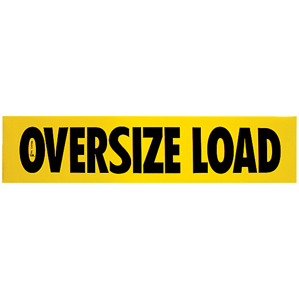 Oversize Load Safety Banner Business Sign 60 in H Solid Construction W X 12 in 
